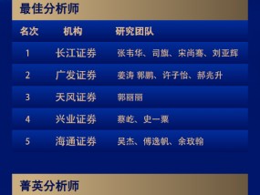 第六届新浪财经金麒麟公用事业行业最佳分析师：第一名长江证券张韦华研究团队